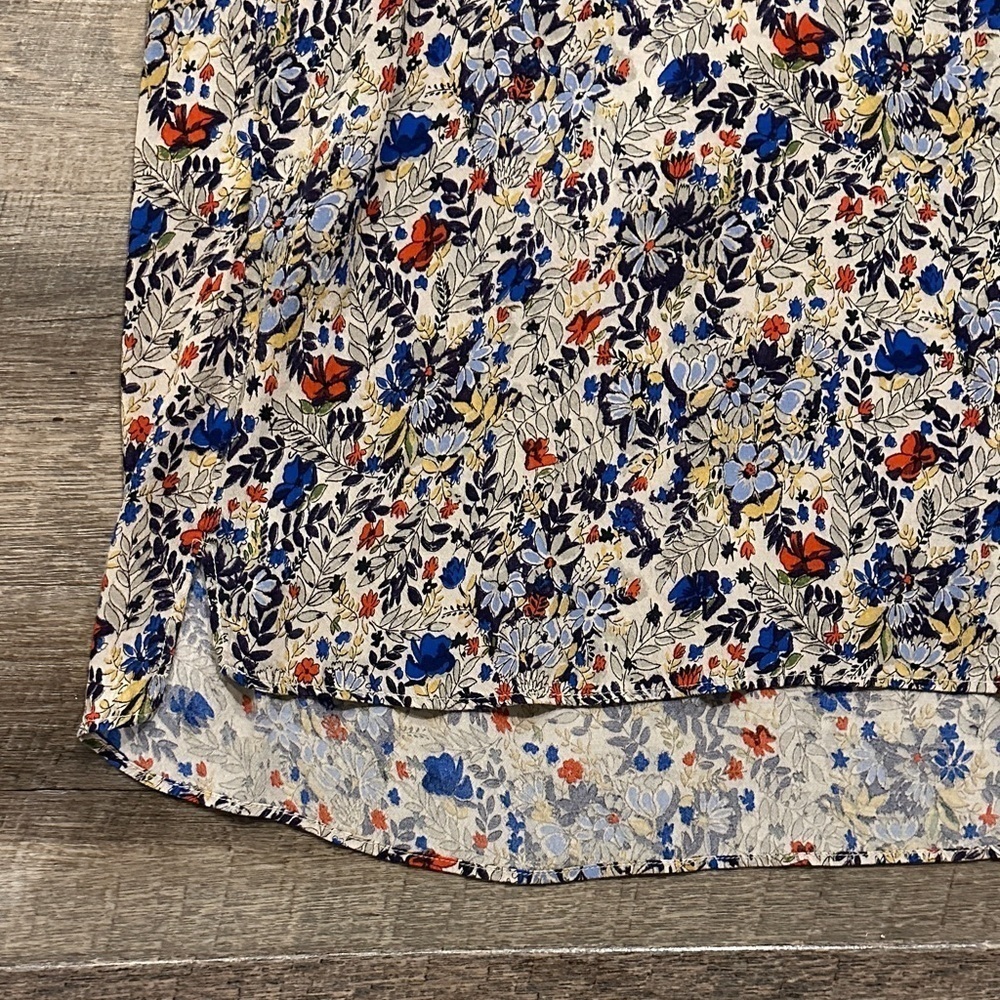 Mango Multicolor Floral Long Sleeve boho mini Dress Size 4 - Picture 10 of 12